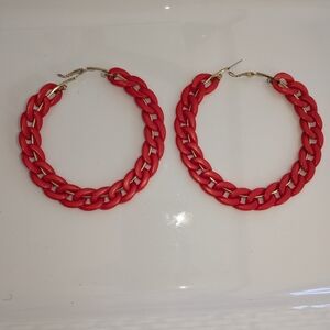 Redtone Hoop Earrings Acrylic